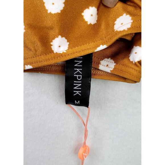 Minkpink Swim Medium Sana Brief High-Waist Bikini Bottom Polka Dot Ruffle Retro - Picture 3 of 5